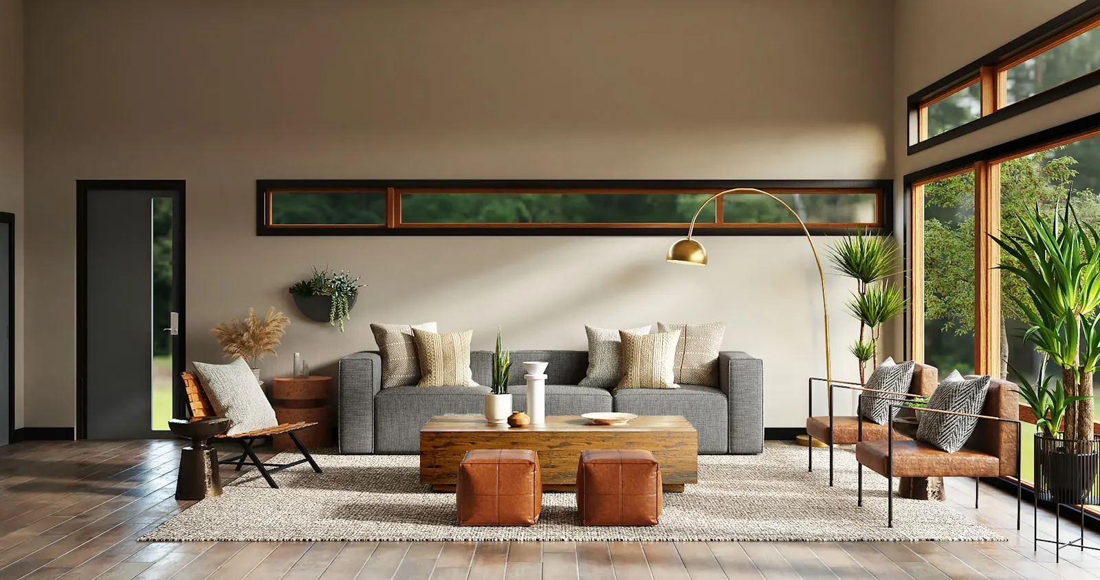 Freshly painted modern living room